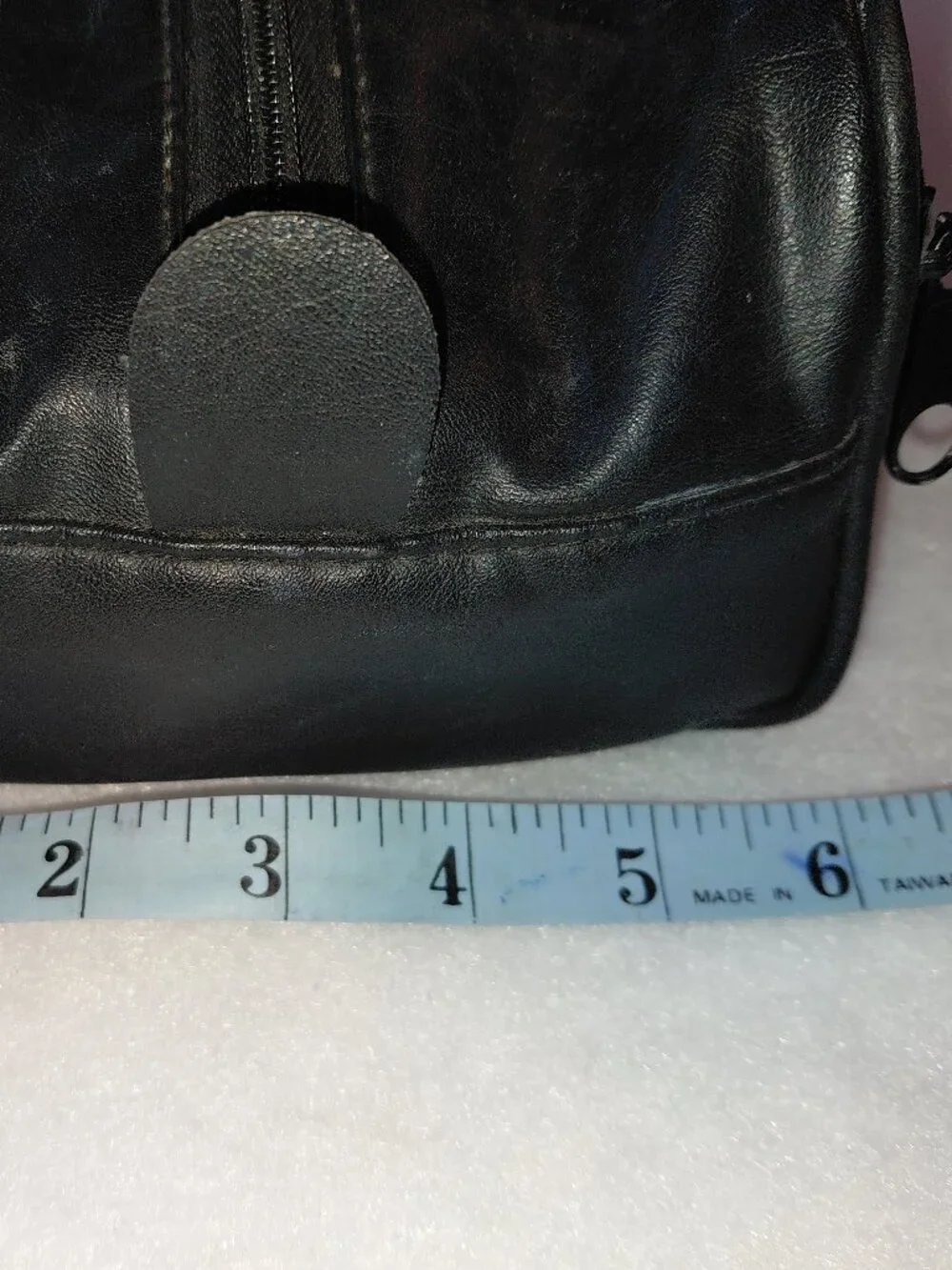 Vintage LaCrosse Black Leather Travel Toiletry Bag Black